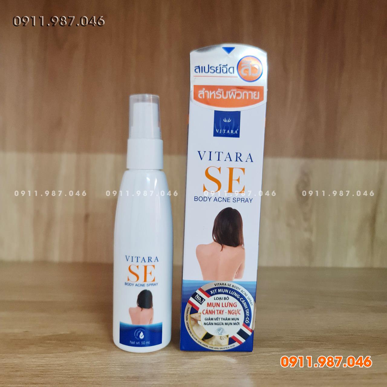  Xịt trị mụn lưng Vitara SE Body Acne Spray 50ml chính hãng (Thái Lan)